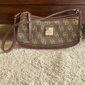 Dooney & Bourke fabric logo small shoulder bag.
